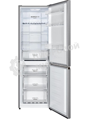 Холодильник Gorenje NRK619FAS4 серый двухкамерный 207/93л морозилка снизу, No Frost