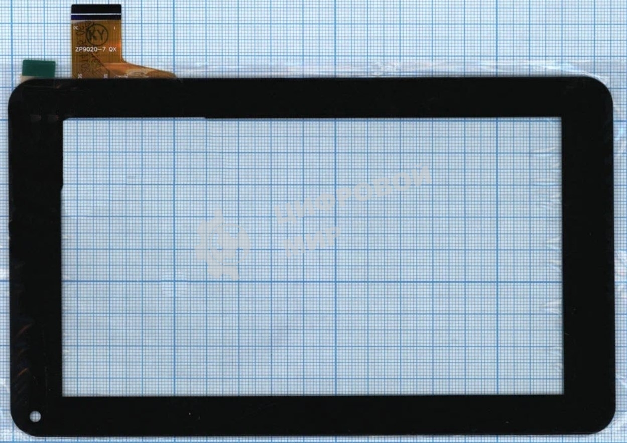 Сенсорное стекло (тачскрин) ZP9020-7, черное