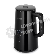 Чайник электрический Kitfort КТ-6186 1.5л. 1800Вт черный корпус: пластик