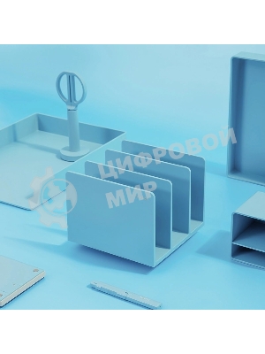 Подставка-ограничитель для книг Deli NS006BLUE Nusign 162x162x122мм синий