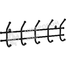 Вешалка настенная ЗМИ Норма 5 Черная ВН 24