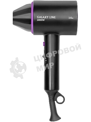 Фен Galaxy Line GL 4346 черный, 1400 Вт, компактный