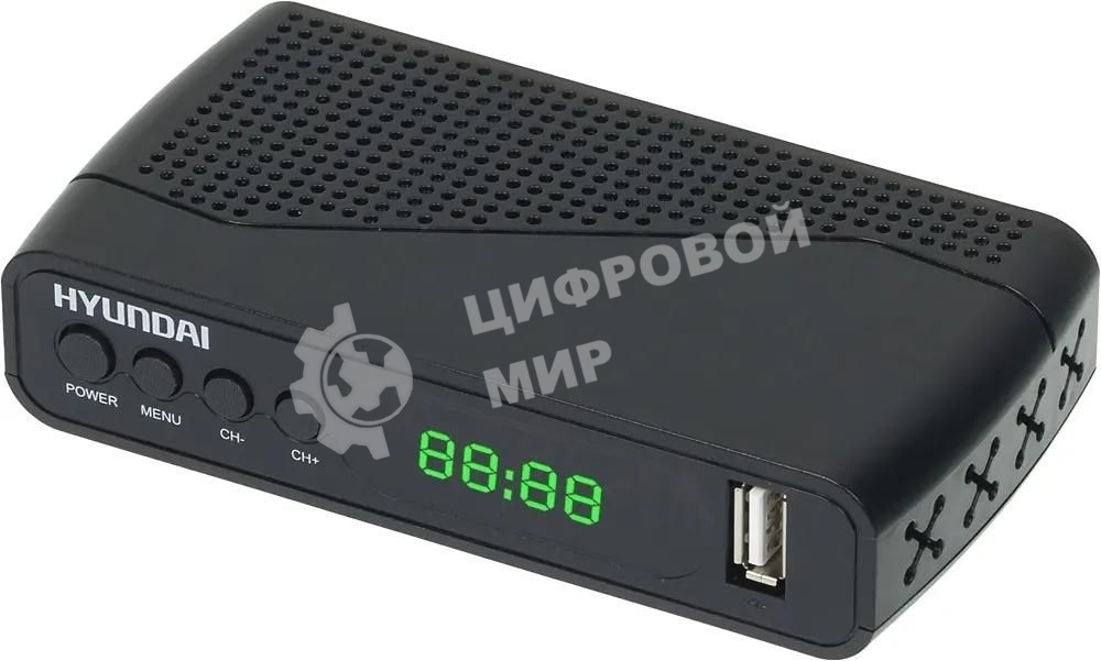 Ресивер DVB-T2 Hyundai H-DVB500 черный