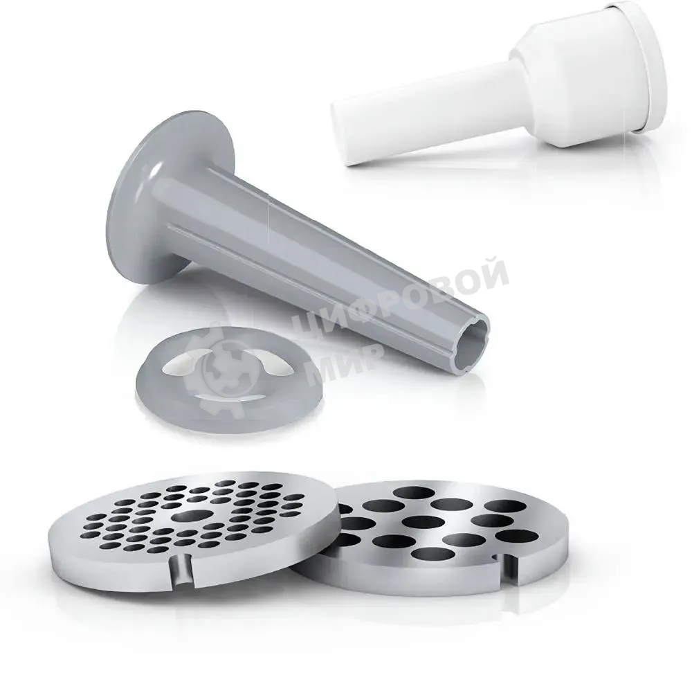 Мясорубка электрическая Bosch MFW2510W белый, 1500 Вт, 1.7 кг/мин, защита от перегрузки, насадки - 3