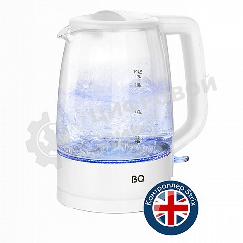 Чайник электрический BQ KT1839G белый. Мощность: 2200 Вт, объем: 1.7 л