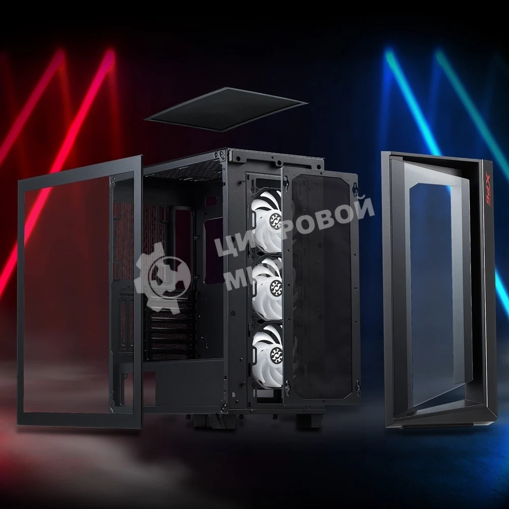Компьютерный корпус ADATA XPG CRUISERST черный Mid-Tower, Micro-ATX, Mini-ITX, Standard-ATX