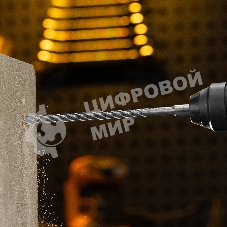 Бур по бетону Denzel цельная крестовая пластина, 10x265 мм, SDS PLUS