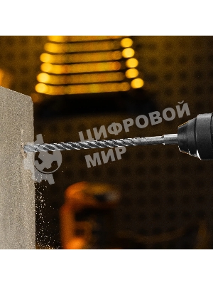 Бур по бетону Denzel цельная крестовая пластина, 10x265 мм, SDS PLUS