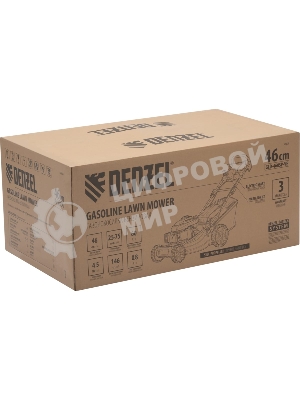 Газонокосилка бензиновая Denzel GLD-460SP-VE, 146 см3, шир. 46см, привод, вариатор, эл.старт, 60 л