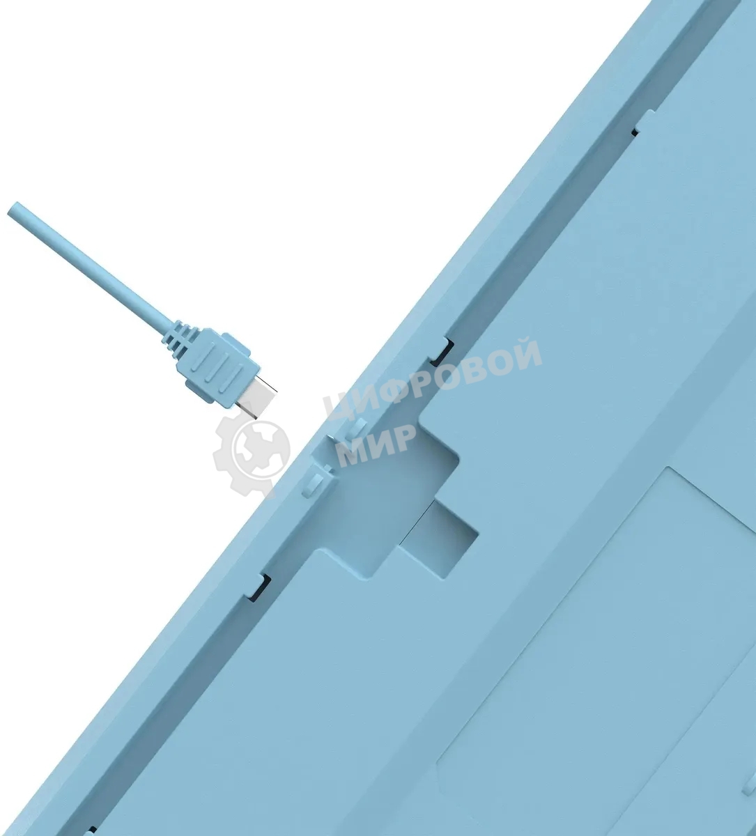 Клавиатура проводная A4Tech Fstyler FS300 (FS300 PANDA SNOWBOARDING), USB, белый/синий