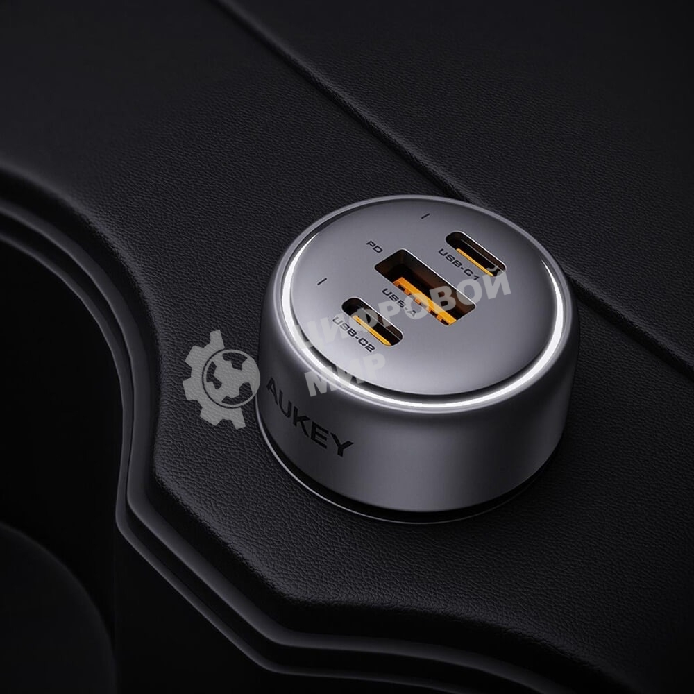 Автомобильное зарядное устройство Aukey Pathfinder 66W серый ACC-CC-P1