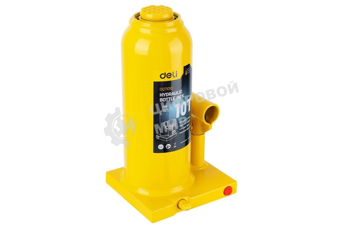 Домкрат бутылочный гидравлический Deli DQ71010 макс.грузоподъемность 10 т