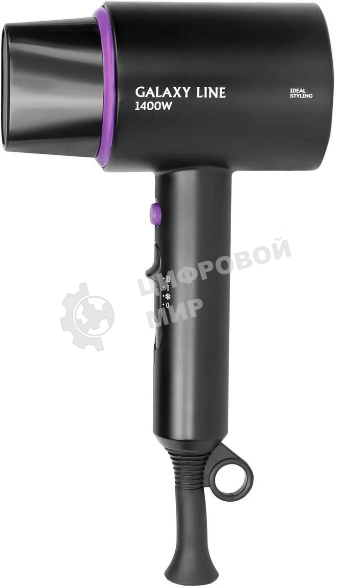 Фен Galaxy Line GL 4346 черный, 1400 Вт, компактный
