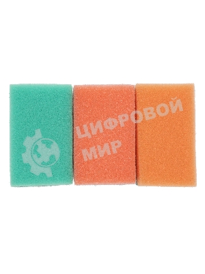 Губки для посуды Mini, 79x49x23 мм, 3 шт., Россия Elfe