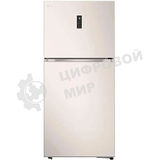 Холодильник LG GR-B922FEBM бежевый двухкамерный 428/184л морозилка сверху, No Frost