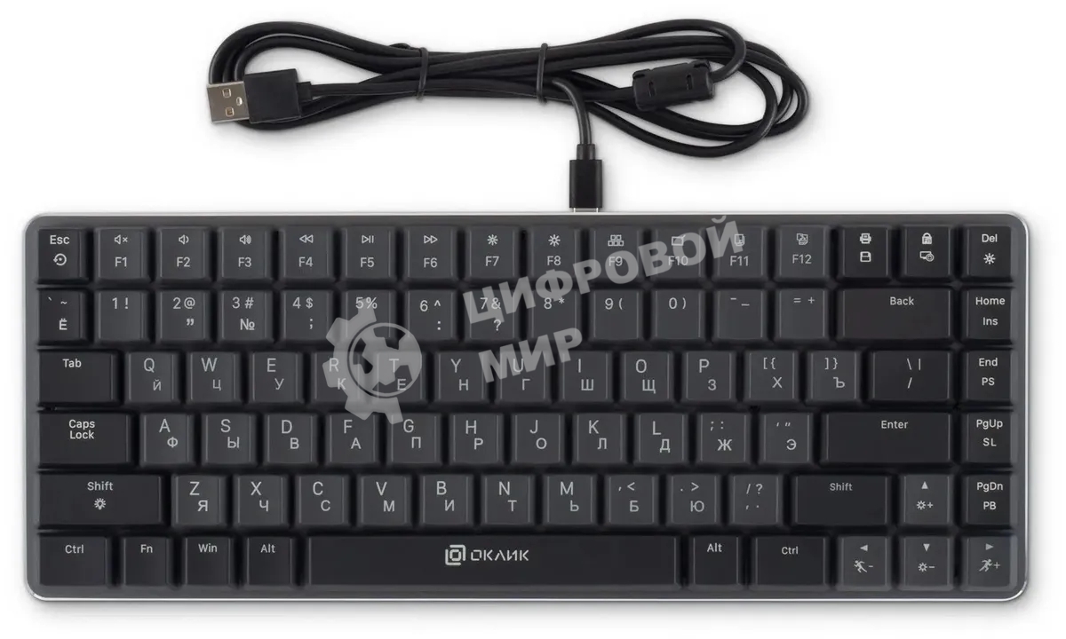 Клавиатура Oklick K615X проводная, USB Type-A, чёрный