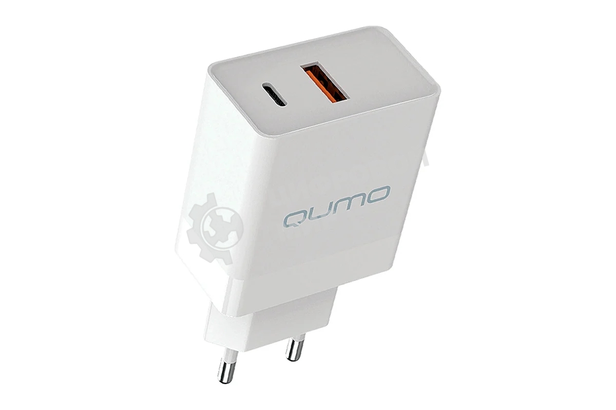 Сетевое зарядное устройство Qumo Energy light (Charger 0052) PD 20W, 2USB, Type-C + QC3.0, белый
