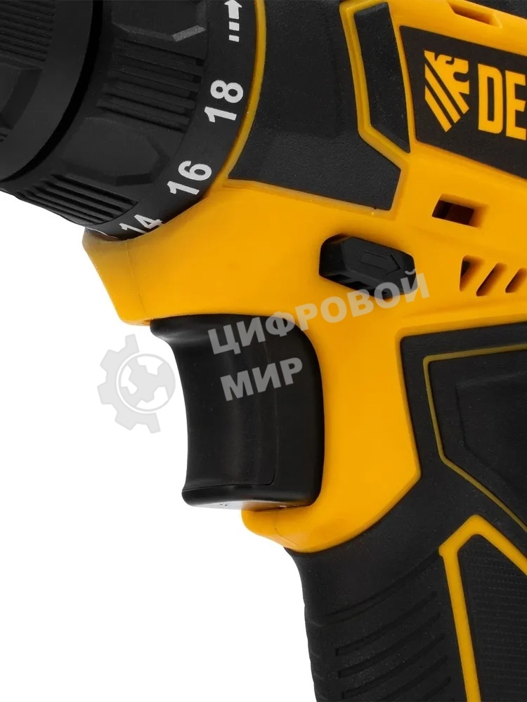 Дрель-шуруповерт Denzel CDL-18-0, Аккумуляторная, 18В, Без АКБ и ЗУ