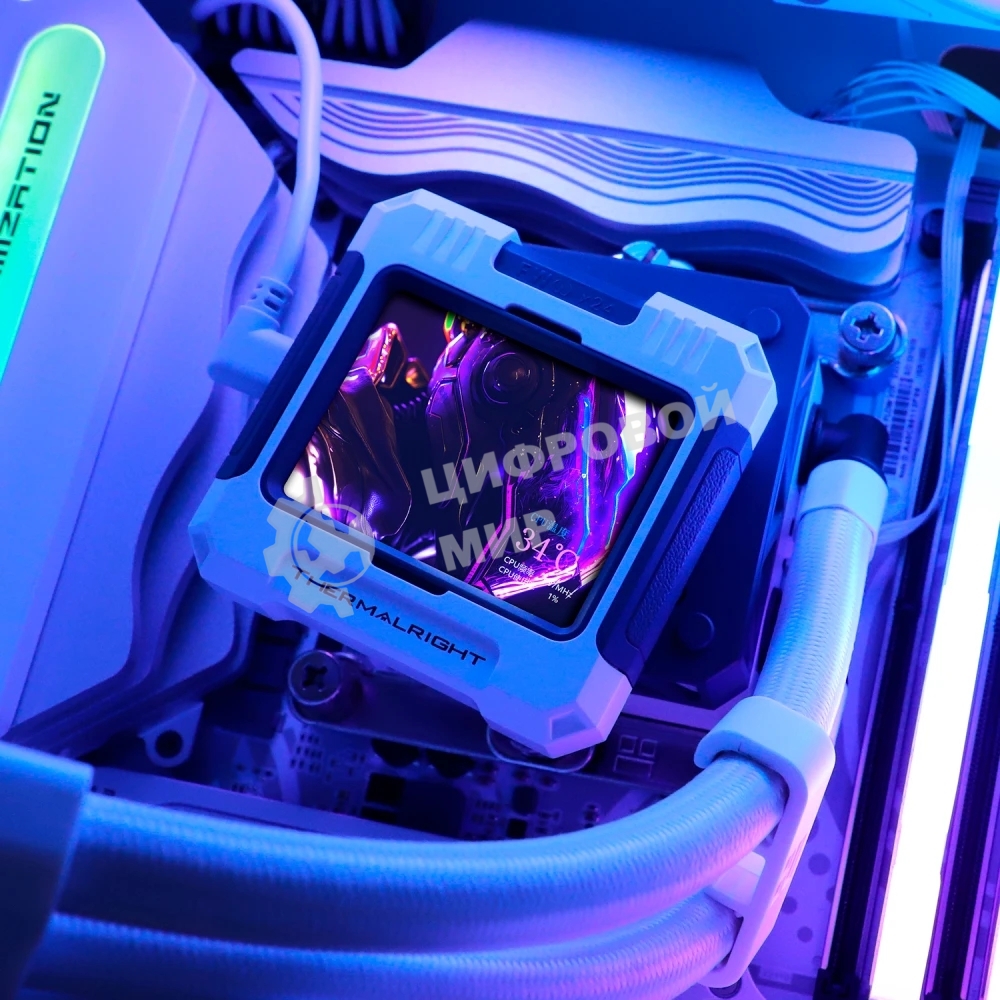 Водяное охлаждение для процессора Thermalright Frozen Warframe 420 ARGB (420мм, LED, White, ARGB/Fans: 3x140мм, 88.7CFM, 29.8dBA, 1750RPM/Pump height 60мм, 23dBA, 3000RPM, Rad thickness 27мм/S: 1851, 1700, 1200, 115X, 2011, 2066, AM5, AM4)