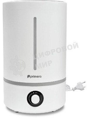 Увлажнитель воздуха Primera HUP-R1060-TA белый, 20 м², 6 л, ультразвуковой, производительность 280 мл/ч, ароматизация, регулировка направления пара, механическое управление