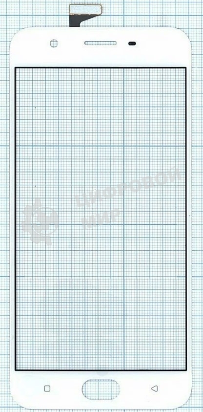 Сенсорное стекло (тачскрин) для OPPO A57, белое