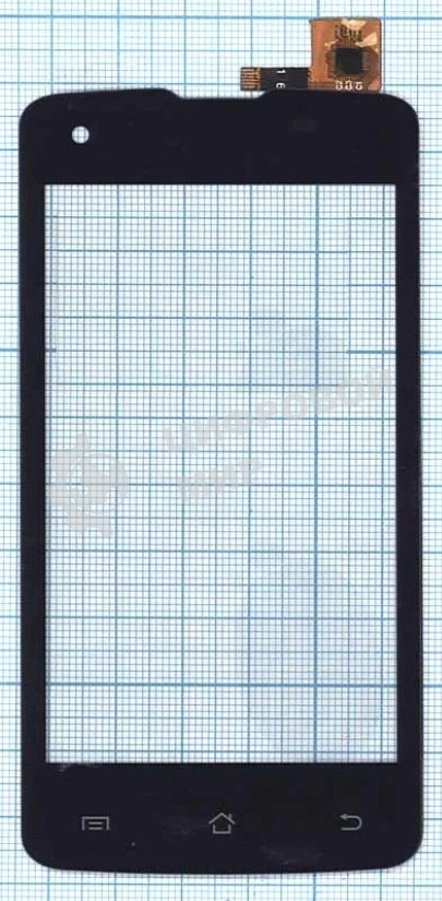 Сенсорное стекло (тачскрин) для DNS S4006, черное