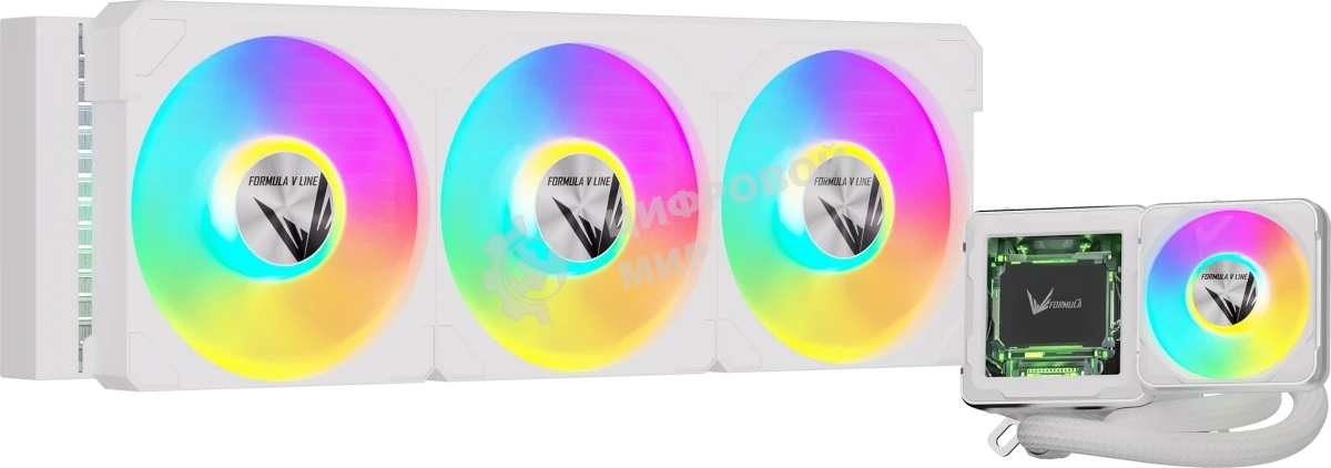 Система жидкостного охлаждения Formula V Line Cryo Wing Digi 360 WH, 360мм, LCD 2.73