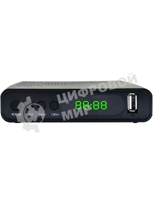 Приставка для цифрового ТВ Hyundai H-DVB500 черный, DVB-T2, DVB-T, DVB-C, HDMI, USB 2.0 х2