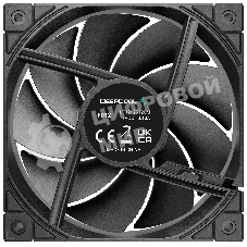 Вентилятор для корпуса DEEPCOOL FD12 черный, 120 мм, 2050 об/мин, 27.6 дБ, 4 pin