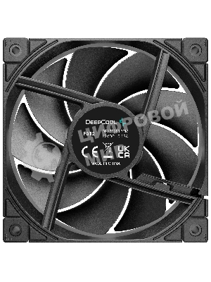 Вентилятор для корпуса DEEPCOOL FD12 черный, 120 мм, 2050 об/мин, 27.6 дБ, 4 pin
