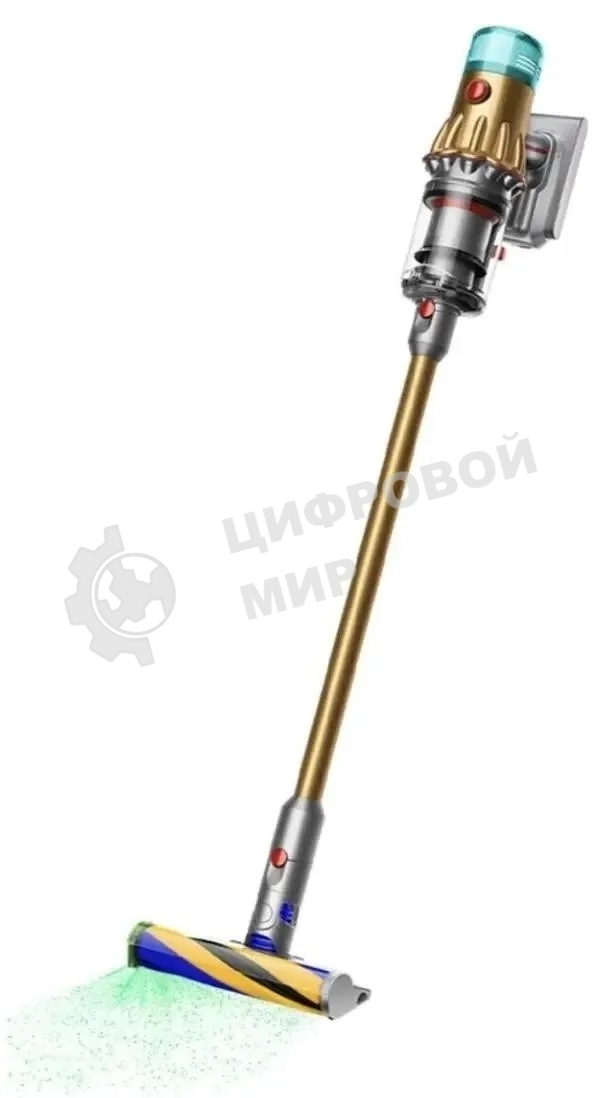 Пылесос вертикальный Dyson SV46 V12 Detect Slim Absolute золотистый/серебристый, питание от аккумулятора, 150 Вт, уборка сухая, пылесборник 0.35 л, работа от АКБ max 60 мин