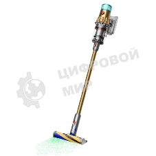 Пылесос вертикальный Dyson SV46 V12 Detect Slim Absolute золотистый/серебристый, питание от аккумулятора, 150 Вт, уборка сухая, пылесборник 0.35 л, работа от АКБ max 60 мин