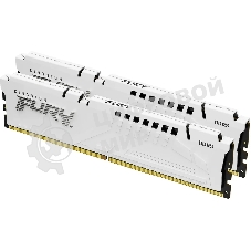 Оперативная память Kingston Fury Beast, DDR5, 64Gb (2x32Gb), 5600MHz, CL40, DIMM, с радиатором, белый