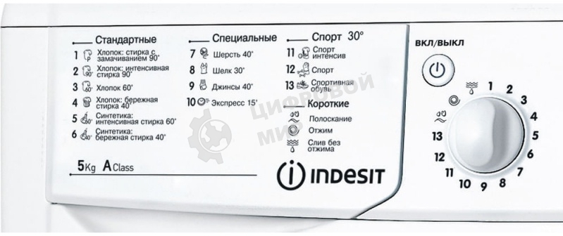 Стиральная машина Indesit IWSB 5085 CIS белый, загрузка фронтальная 5 кг, 800 об/мин., класс: А