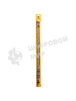 Бур по бетону Denzel двойная спираль, Cobalt W-tip, 22x460 мм, SDS PLUS