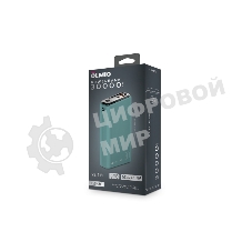 Портативный аккумулятор OLMIO QS-30, 30000mAh, 22.5W, QuickCharge3.0/PowerDelivery, LCD, темно-зеленый