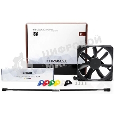 Вентилятор корпусной Noctua NF-S12A PWM chromax черный, 120 мм, 300-1200 об/мин, 17.8 дБ, 4 pin PWM, без подсветки