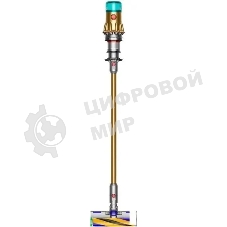 Пылесос вертикальный Dyson SV46 V12 Detect Slim Absolute золотистый/серебристый, питание от аккумулятора, 150 Вт, уборка сухая, пылесборник 0.35 л, работа от АКБ max 60 мин