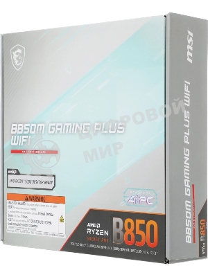 Материнская плата MSI B850M GAMING PLUS WIFI, AM5, AMD B850, 4xDDR5, 4xSATA, 2xM.2, 1xPCIe 5.0 x16, 1xPCIe 4.0 x4, 1xPCIe 3.0 x1, 1xDP, 1xHDMI, 1x5Gb LAN, Wi-Fi 7, Bluetooth 5.4, 3xUSB-C 10Gbps, 3xUSB-A 10Gbps, 3xUSB-A 5Gbps, 3x3.5 мм, 7.1, mATX