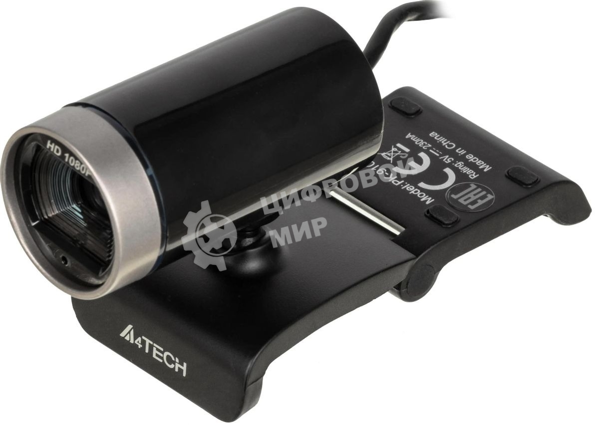 Веб-камера A4Tech PK-910H 1920x1080, 30 кадр/с, USB Type-A, микрофон (шумоподавление), универсальное крепление