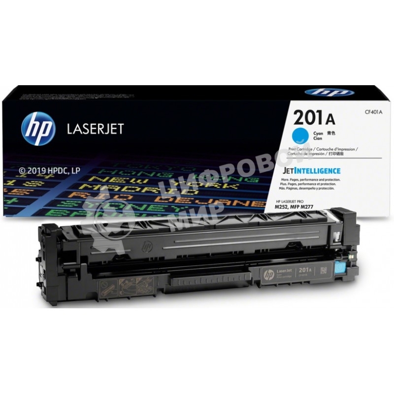 Тонер Картридж HP 201A CF401A голубой для HP CLJ Pro M252/M277 (1400 стр.)