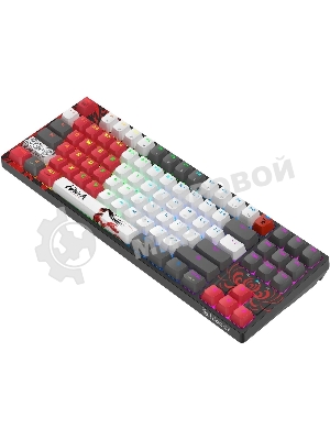 Клавиатура беспроводная A4Tech Bloody WS87 Naraka USB, Bluetooth/Радиоканал черный/красный