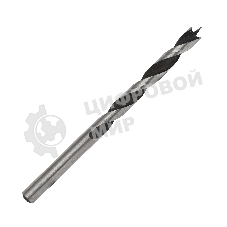 Сверло EDGE by PATRIOT по дереву спиральное 6 мм, W-образная заточка, 1 шт в блистере