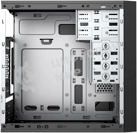 Компьютерный корпус с блоком питания 450Вт. Case Foxline FL-733, mATX, 2x5.25EXT, 2x3.5EXT, 5x3.5INT, 2xUSB 2.0, HDA, w/o FAN, w/450W ATX PSU, w/1.2m EU pwr cord