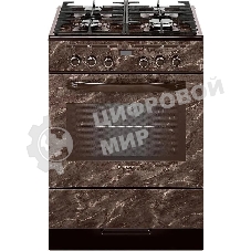 Плита комбинированная Gefest 6502-04 0054 коричневый, конфорок 4 газовых, духовка 55 л, 60 см x 85 см x 60 см