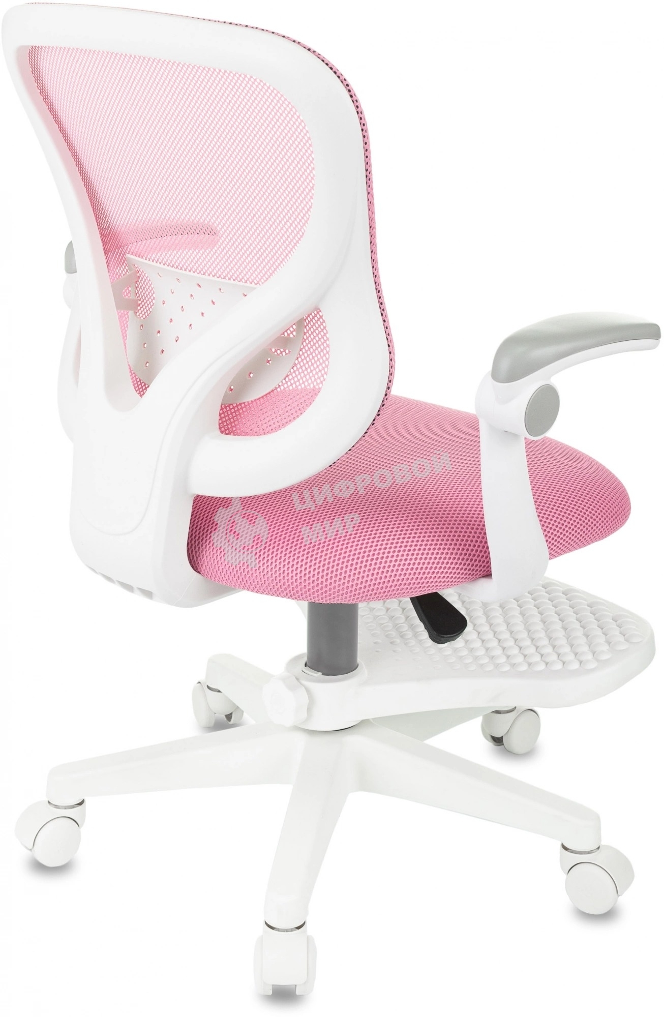 Кресло детское Бюрократ BuroKIDS 3 розовый Velvet 36, крестов. пластик