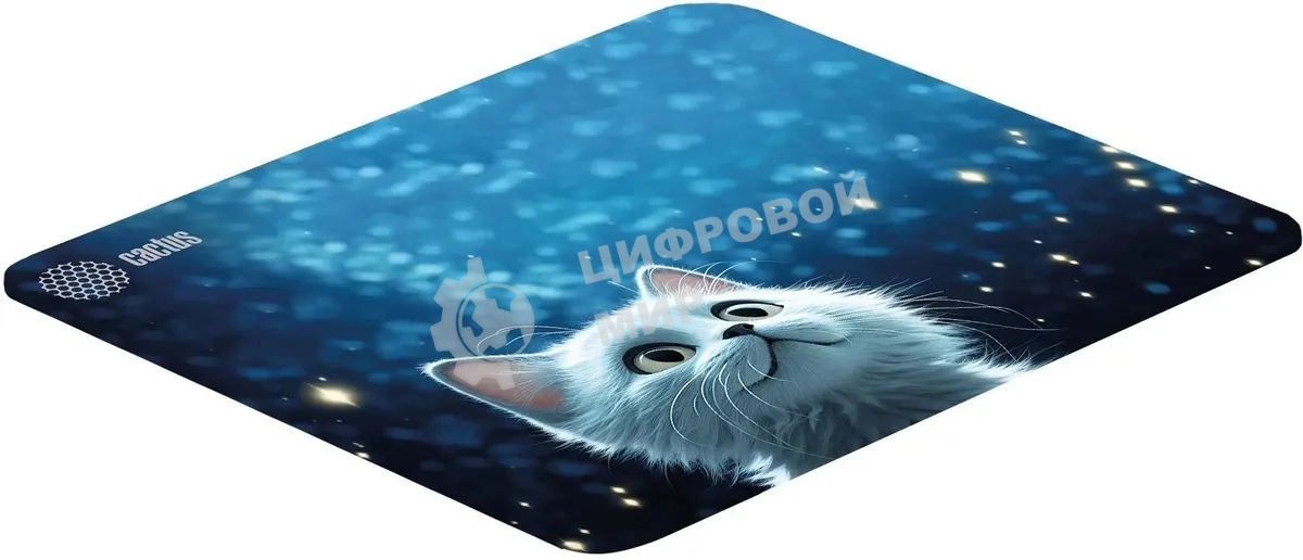 Коврик для мыши Cactus белый Cat 300x250x3мм (CS-MPC-D11M)