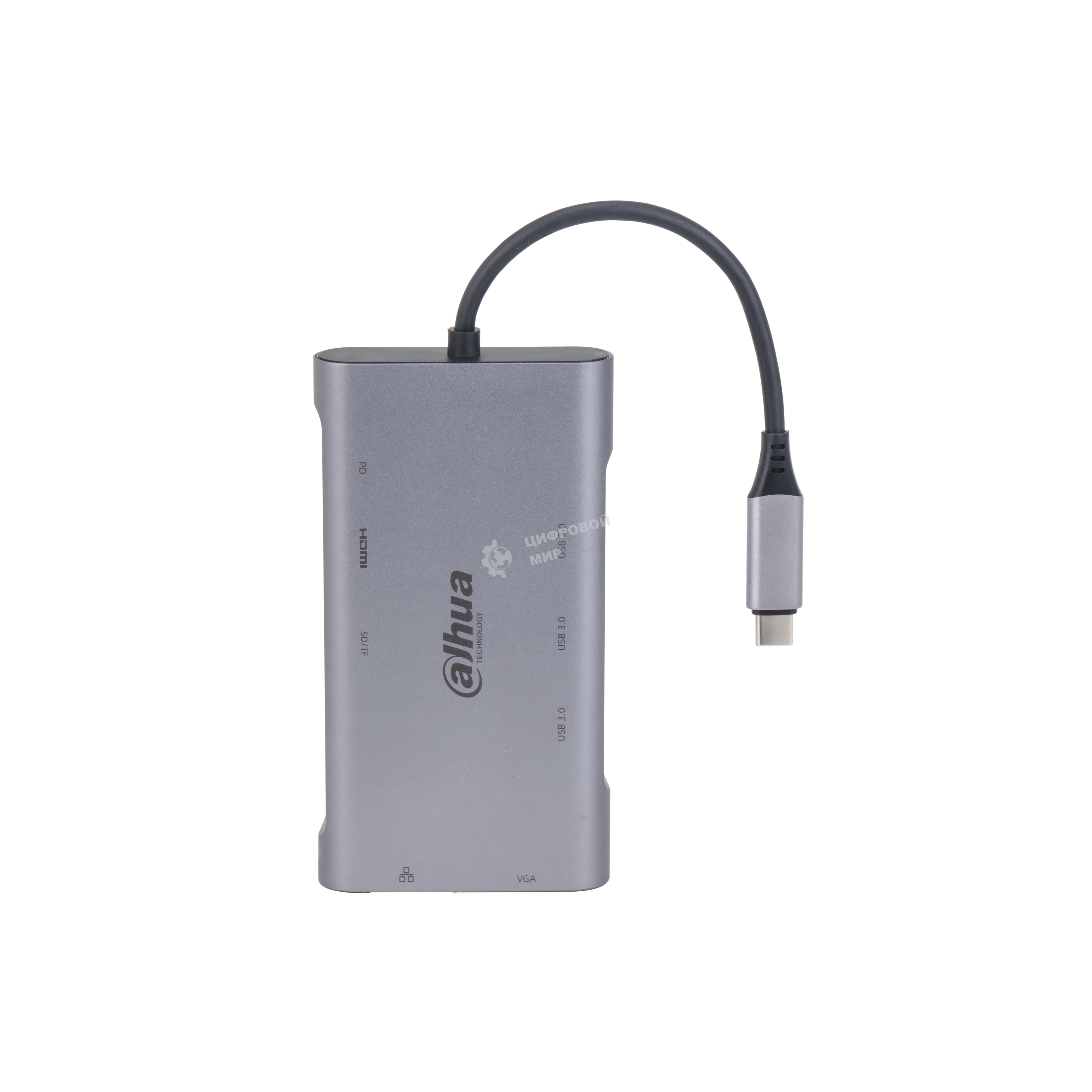 USB-концентратор Dahua 9 in 1 USB 3.1 Type-C to USB 3.0 + HDMI + RJ45 + VGA + SD/TF +PD Docking Station
