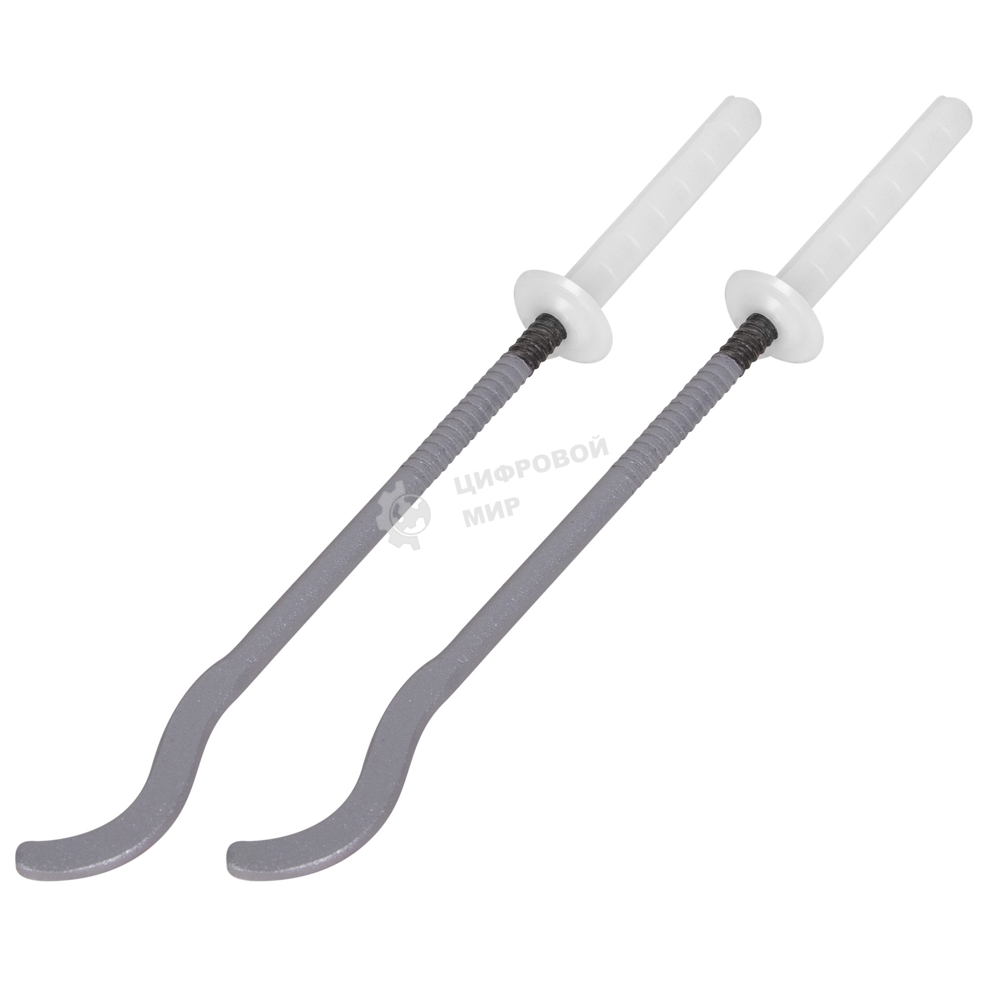 Комплект плоских кронштейнов Royal Thermo с дюбелями 7,2х170мм, серебристые