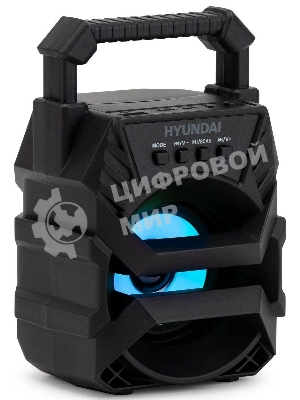 Колонка портативная Hyundai H-PS1000 черный 9 Вт 1.0 BT/USB 10м 500mAh